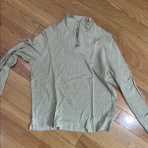 Gray Cowl Neck Sweater with Ribbed Details